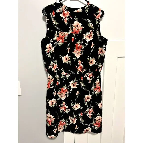 NICOLE MILLER WOMEN'S DRESS, SLEEVELESS, KNEE-LENGTH, NWT, DRAWSTRING WAIST, LG - Picture 4 of 11